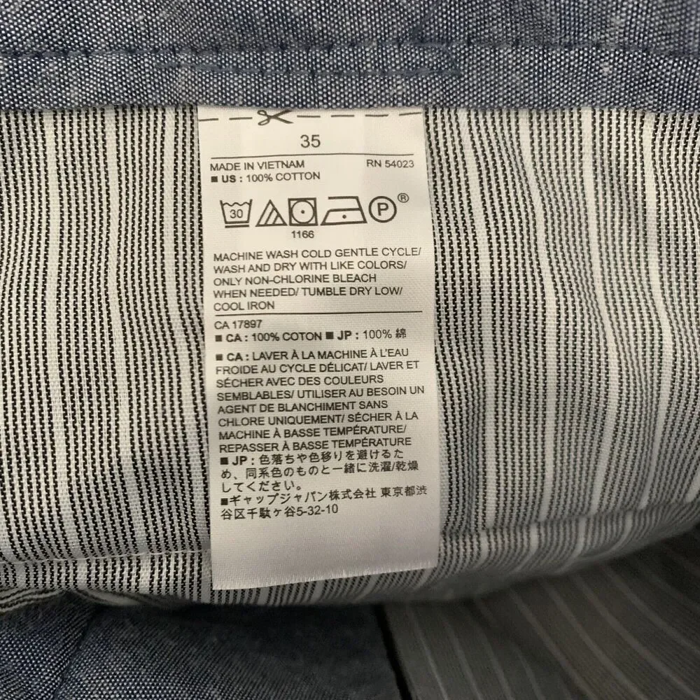 Banana Republic Aiden Short Slim Fit Blue Plaid Flat Front Mens 35 10” Ins NEW